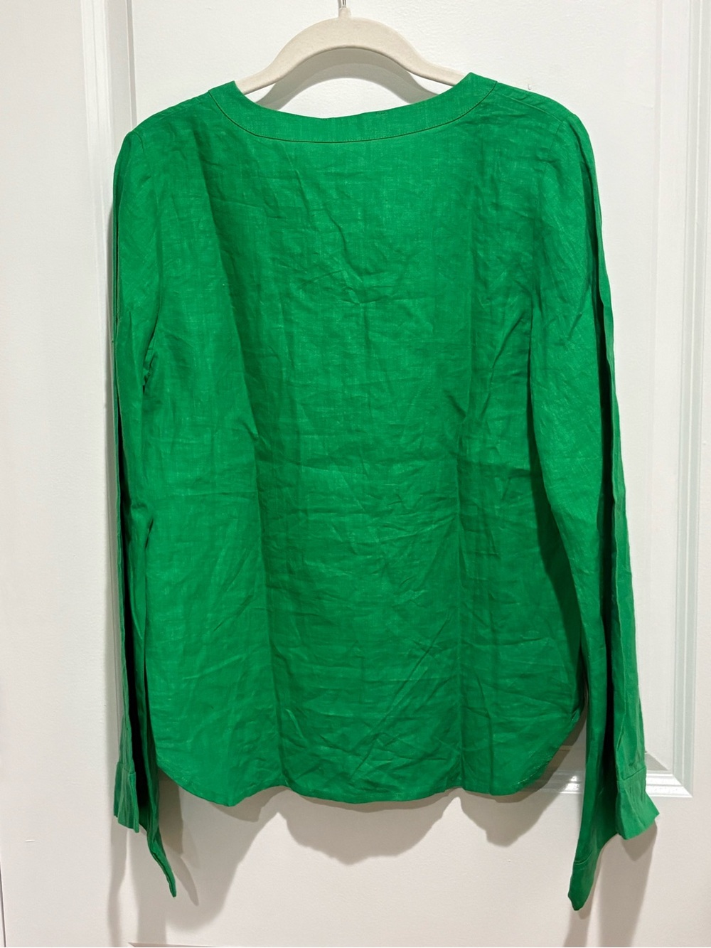 Fanm Mon Emerald Green Lace-Up Tunic with Floral Embroidery - Picture 2 of 5